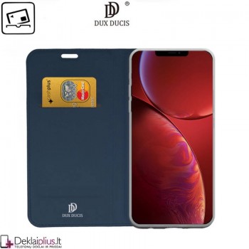 Dux Ducis dirbtinės odos viršelis - mėlynas (telefonui Apple Iphone 13 Mini) Dux Ducis dirbtinės odos viršelis - mėlynas (telefonui Apple Iphone 13 Mini)